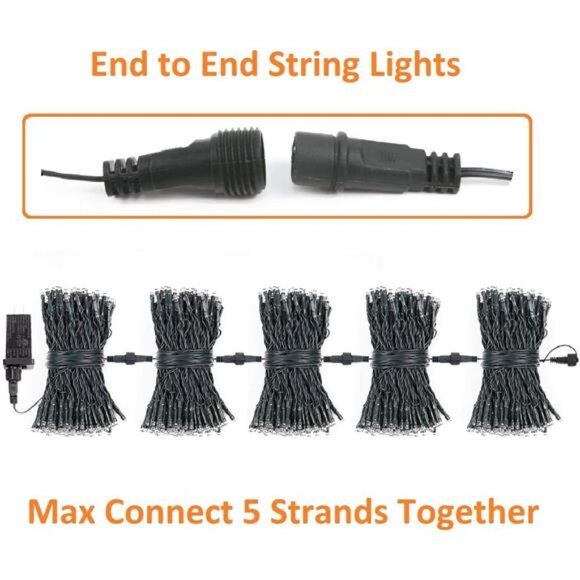2PACK 164FT 400 LED Red and White Christmas String Lights,...